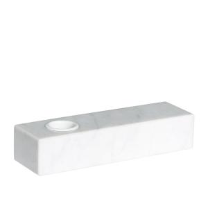 Portavelas de mármol blanco H3