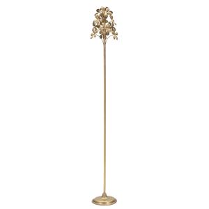 Portavelas de metal dorado con hojas ø cm 17x118