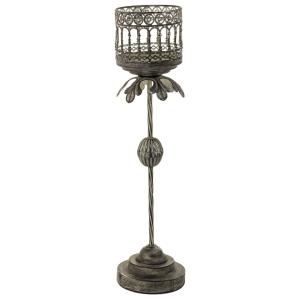 Portavelas de metal marrón 13x13x51.5