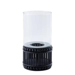 Portavelas de ratán beige H36