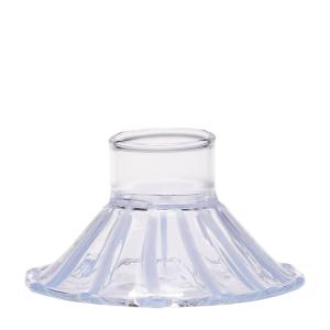 Portavelas de vidrio azul