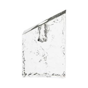 Portavelas de vidrio transparente 10x5x15 cm