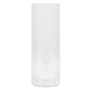 Portavelas decorativo de vidrio transparente H28