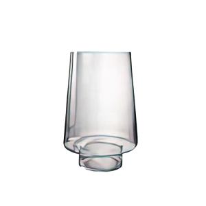 Portavelas-Jarrón cristal transparente 57x38 cm