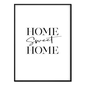 Póster con marco negro - home sweet home - 30x40