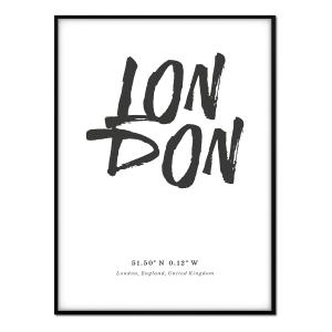 Póster con marco negro - london - 50x70