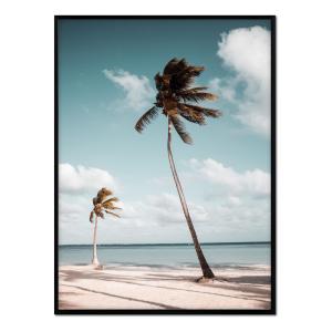 Póster con marco negro - playa tropical - 30x40