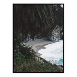 Póster con marco negro - playa virgen - 50x70