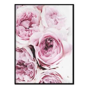 Póster con marco negro - ramos de rosas - 30x40