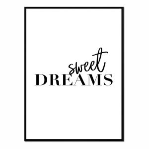 Póster con marco negro - sweet dreams - 50x70