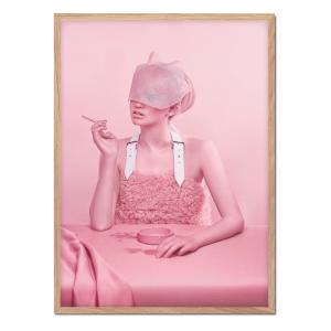 Póster con marco roble - la vida en rosa - 30x40