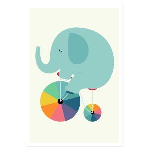 Póster de círculo de elefante sin marco 30x45cm