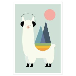 Póster de música de alpaca sin marco 40x60cm