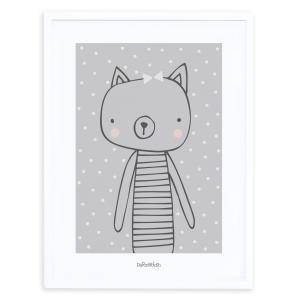 Póster enmarcado del gato, 30 x 40 cm