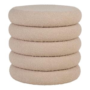 Pouf brooklyn aus teddy-bouclé,  beige