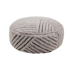 Pouf de lana gris Ø70x20