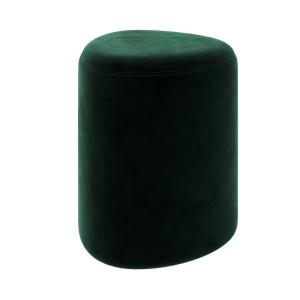 Pouf triangular de terciopelo verde
