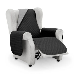 Protector cubre sillón acolchado   negro   gris  55 cm negr…