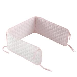 Protector cuna docco 135x22x3 cm rosa