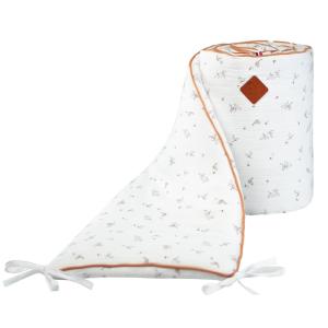 Protector de cuna reversible bebé muselina de algodón   Bla…