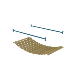 Puente colgante para zona de juegos madera marrón FSC®