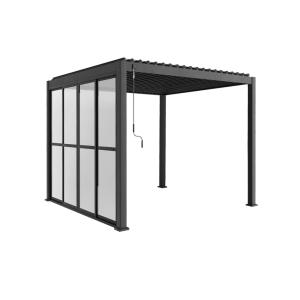 Puerta corredera para pérgola de 3m , antracita