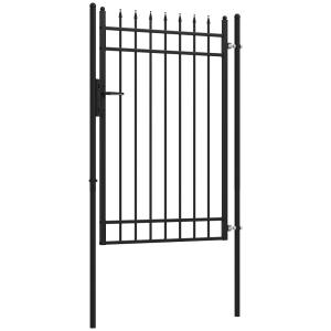 Puerta de jardín 107x204 cm negro