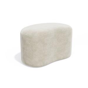 Puf 60cm  terciopelo crema