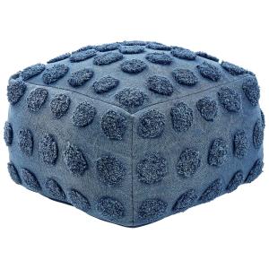 Puf algodón azul 50 cm 50 cm 35 cm