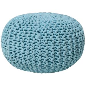 Puf algodón azul claro 40 cm 40 cm 25 cm