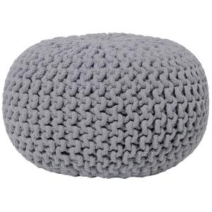 Puf algodón gris 40 cm 40 cm 25 cm