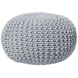 Puf algodón gris claro 40 cm 40 cm 25 cm