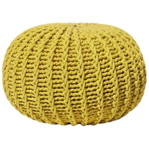 Puf algodón mostaza 50 cm 50 cm 35 cm