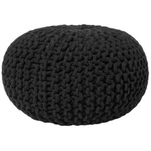 Puf algodón negro 40 cm 40 cm 25 cm
