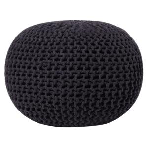 Puf algodón negro 50 cm 50 cm 35 cm