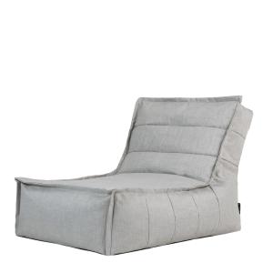 Puf chaise longue gris para interior y exterior