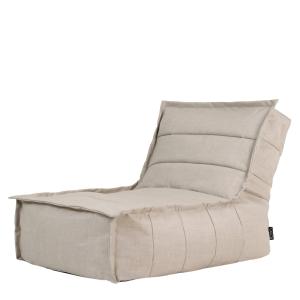 Puf chaise longue interior y exterior beige/natural