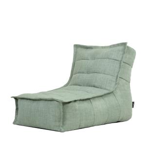 Puf chaise longue verde salvia para interior y exterior