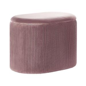 Puf con almacenaje terciopelo rosa 55 cm 35 cm 41 cm