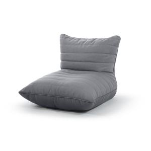 Puf confort tapizado gris 90x80x75