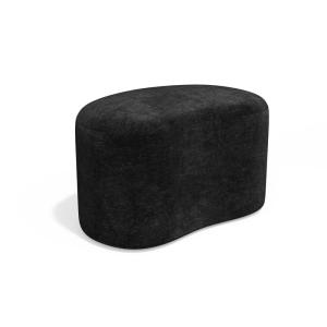 Puf de 60 cm  terciopelo negro