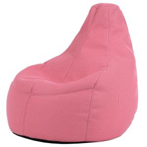Puf de malla con respaldo inclinado para juegos en rosa cla…