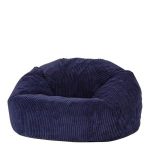 Puf de pana azul marino