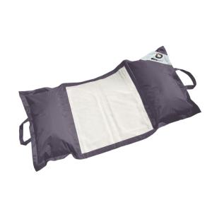 Puf de piscina de poliéster 170x90 cm gris carbón