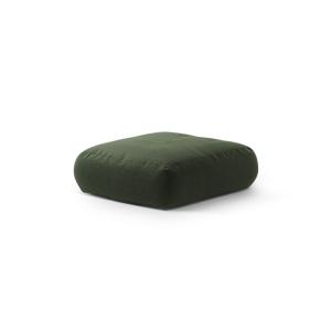 Puf de tejido estructural verde musgo
