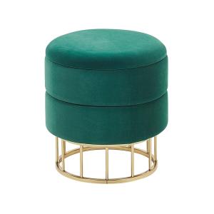 Puf de tejido verde