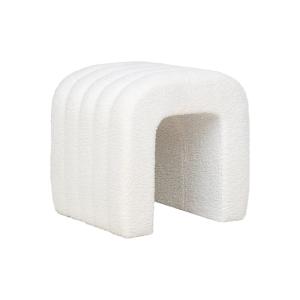 Puf de tela bouclé - beige