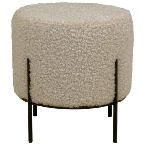 Puf de tela bouclé color topo ø355 cm