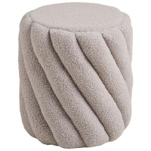 Puf de tela gris ø38 cm