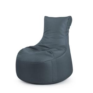 Puf en lona lisa burdeos con respaldo 95x65x90